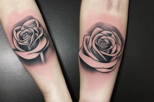 3 roses going up arm with smoke and an ahnk tattoo idea