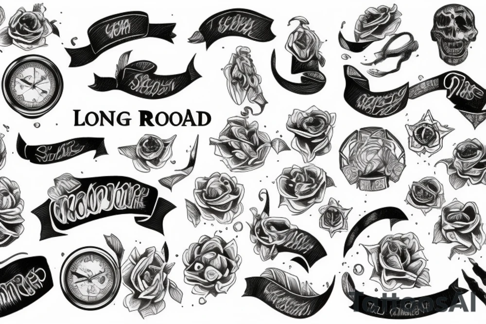 long road tattoo idea