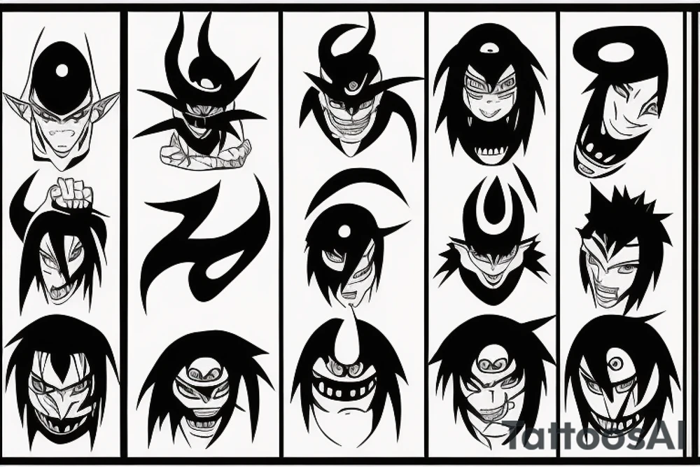 Demon from naruto anime tattoo idea