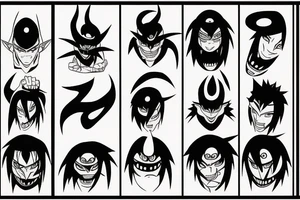 Demon from naruto anime tattoo idea