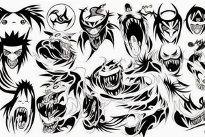 Demon from naruto anime tattoo idea