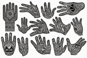 Hamsa Hand tattoo idea