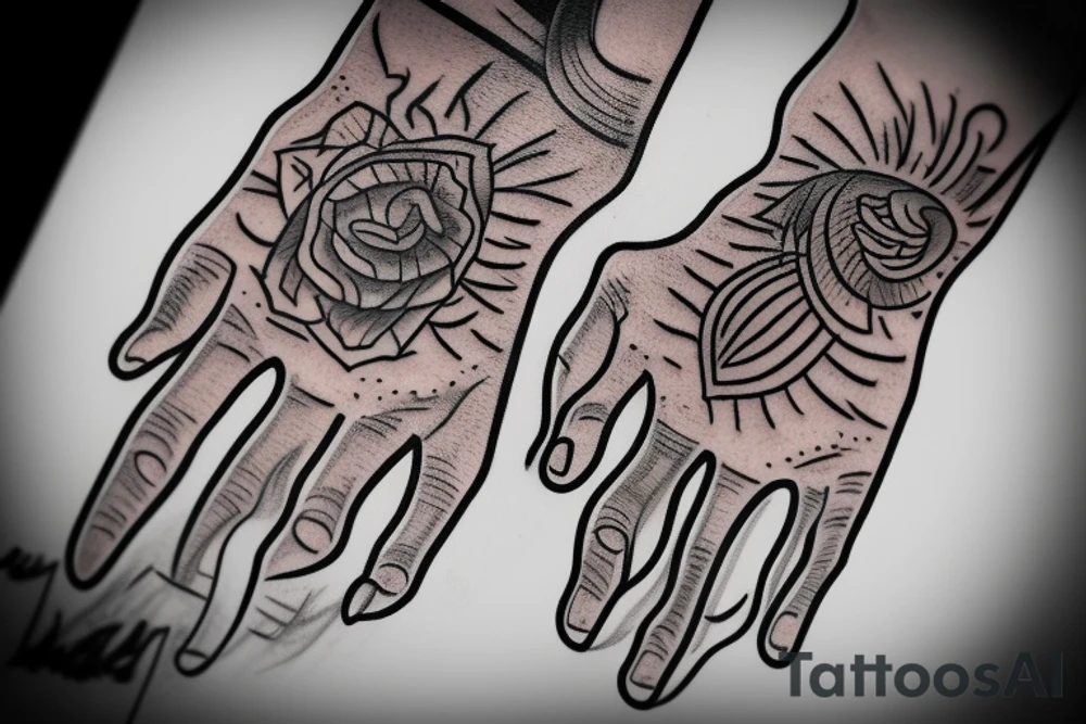 Hamza Hand tattoo idea