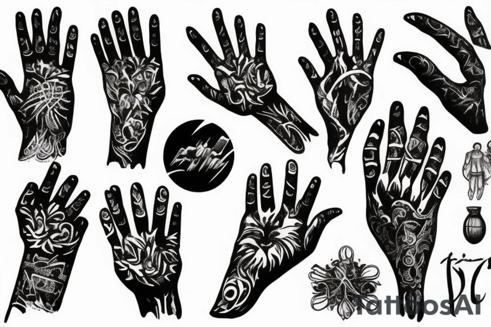 Hamza Hand tattoo idea