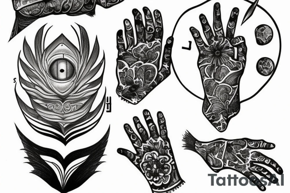 Hamza Hand tattoo idea