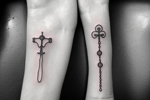 Rosary on my wrist tattoo idea