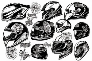 Motorcycle helmet tattoo idea