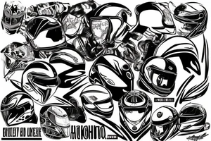 Motorcycle helmet tattoo idea