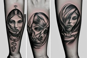 Rosary wrapped around wrist tattoo idea