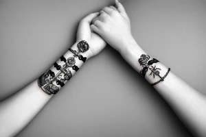 Rosary wrapped around wrist tattoo idea