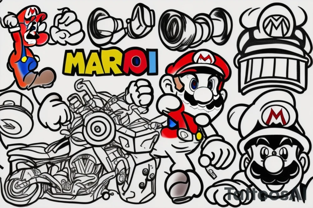 Mario tattoo idea