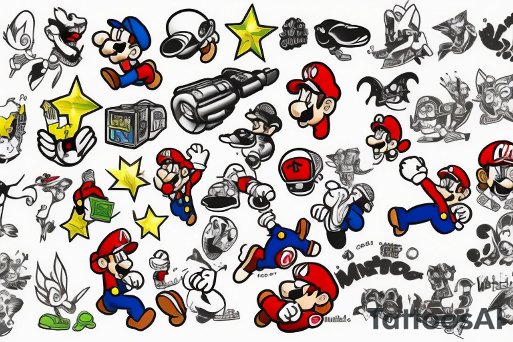 Mario tattoo idea