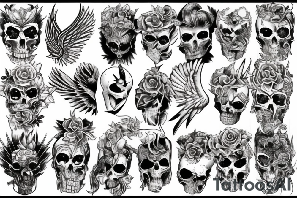 Fallen angel tattoo idea