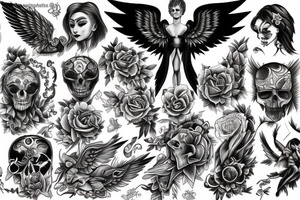 Fallen angel tattoo idea