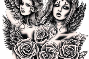 Fallen angel tattoo idea