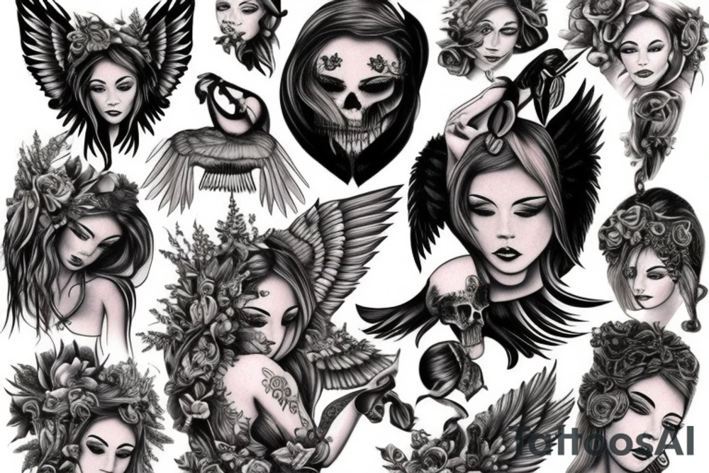 Fallen angel tattoo idea