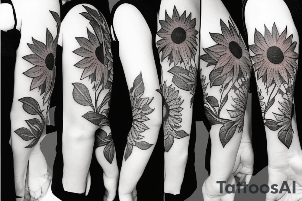sunflower tattoo idea