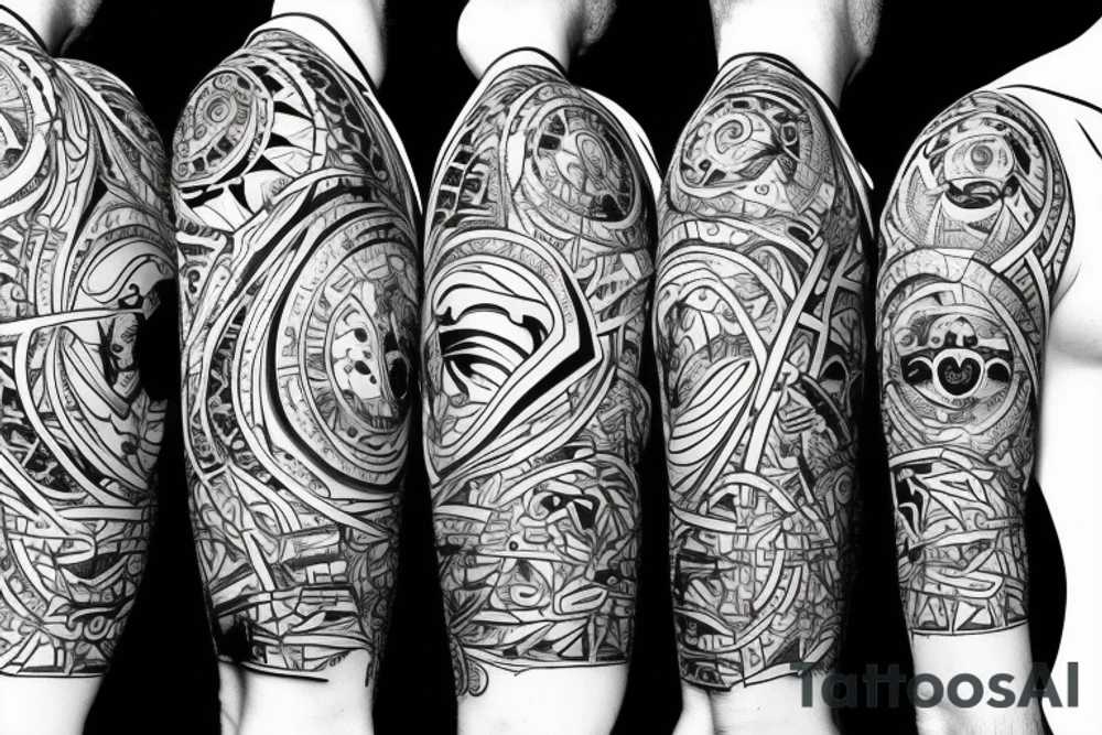 Snowboarder, mountain, birds, sky with planets, starsigns, lion tattoo idea