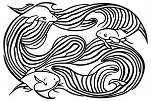 Two kois swimming in a circle yin and yang tattoo idea