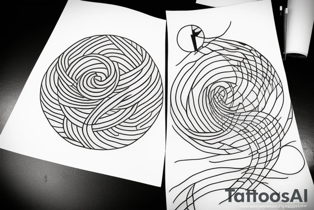 Swimming in circles tattoo idea