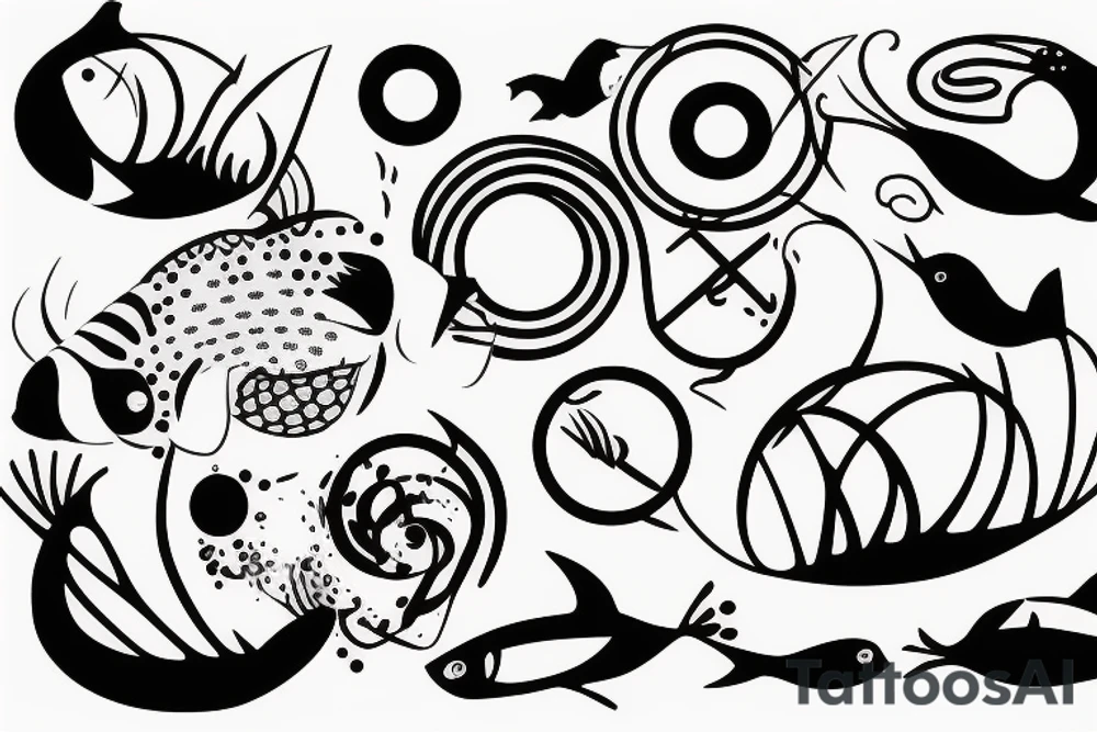 Swimming in circles tattoo idea