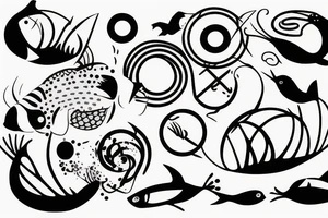 Swimming in circles tattoo idea