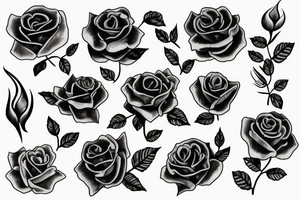 Italy rose tattoo idea