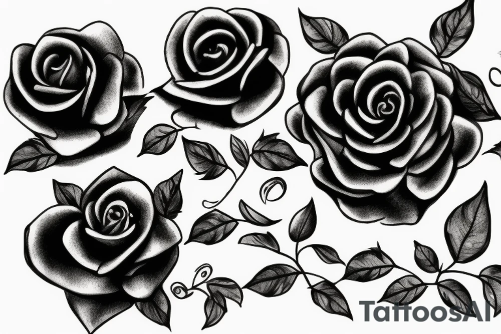 Italy rose tattoo idea