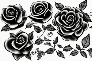 Italy rose tattoo idea