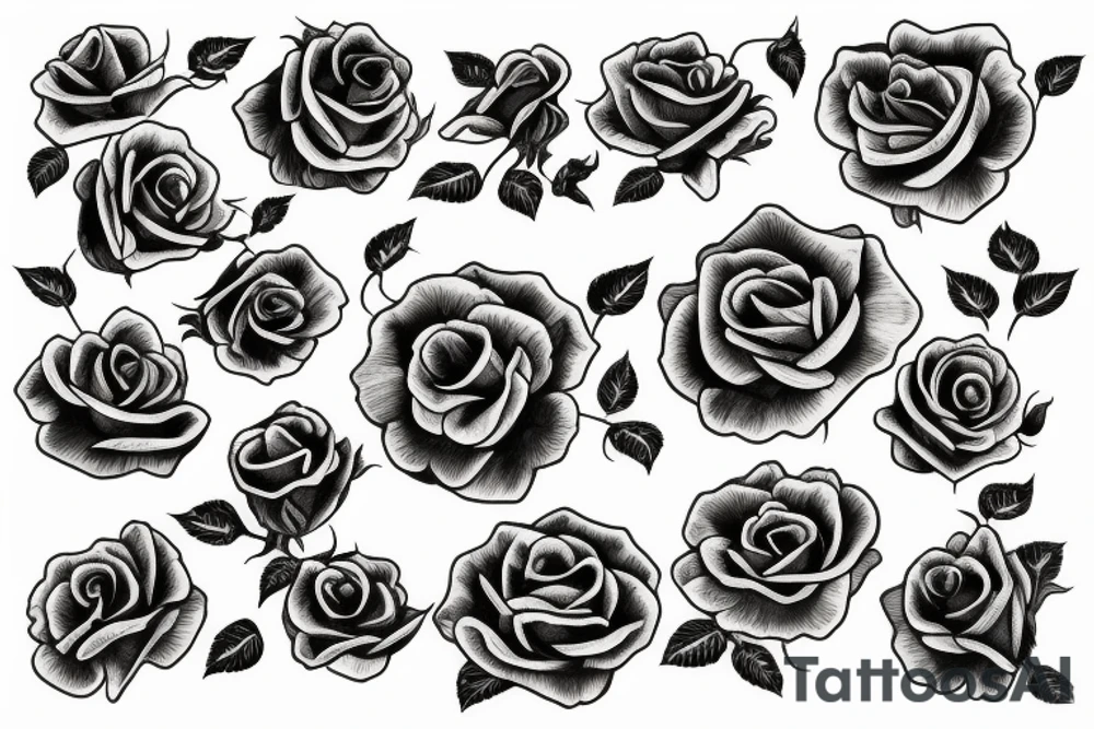 Italian rose tattoo idea