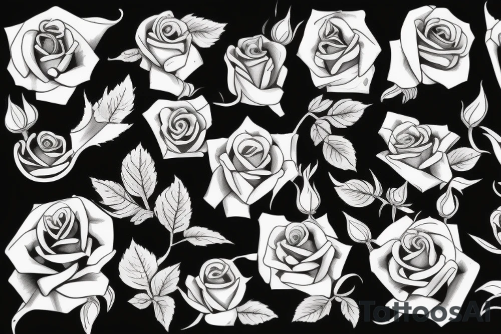 Italian rose tattoo idea