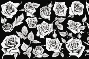 Italian rose tattoo idea