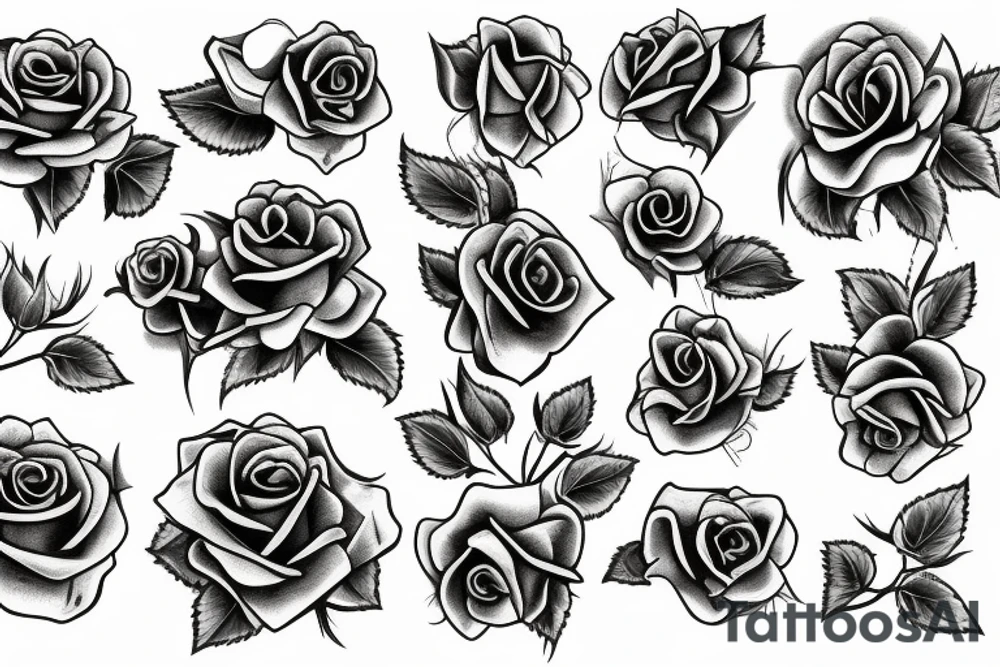Italian rose tattoo idea