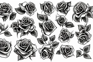Italian rose tattoo idea