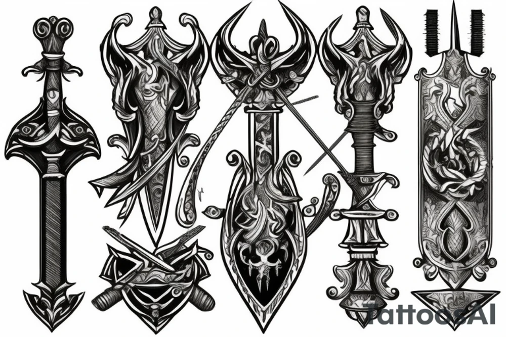 medival sword tattoo idea