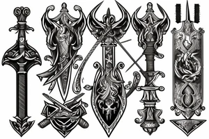 medival sword tattoo idea