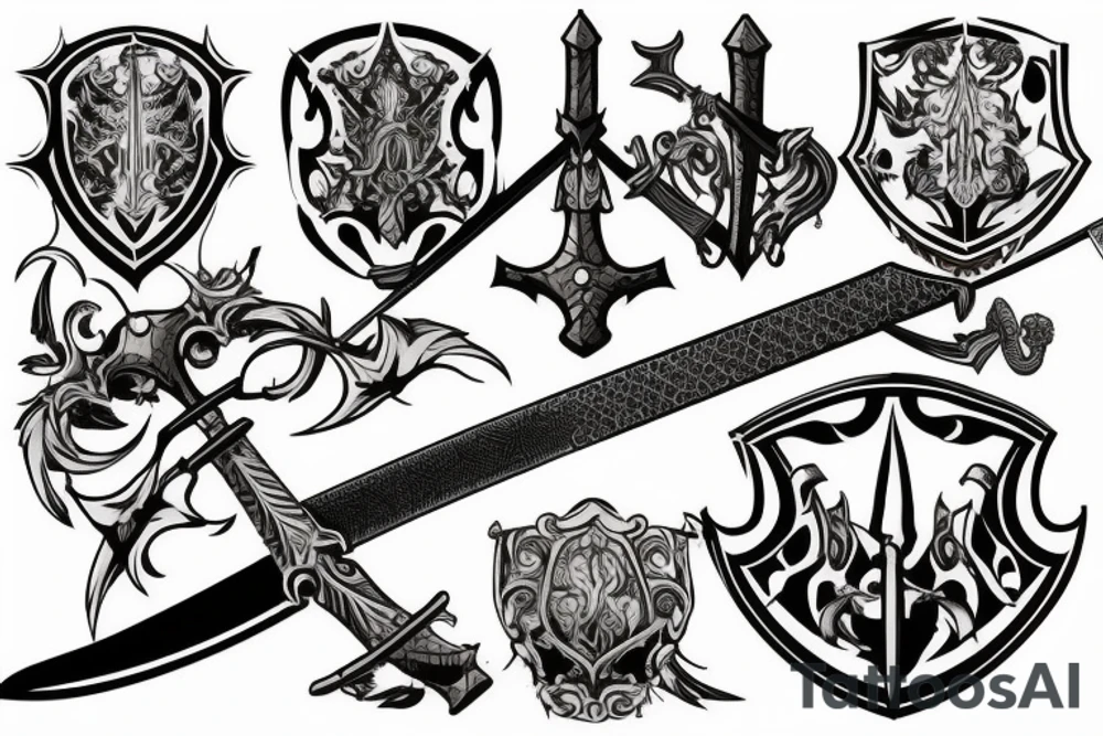 medival sword tattoo idea