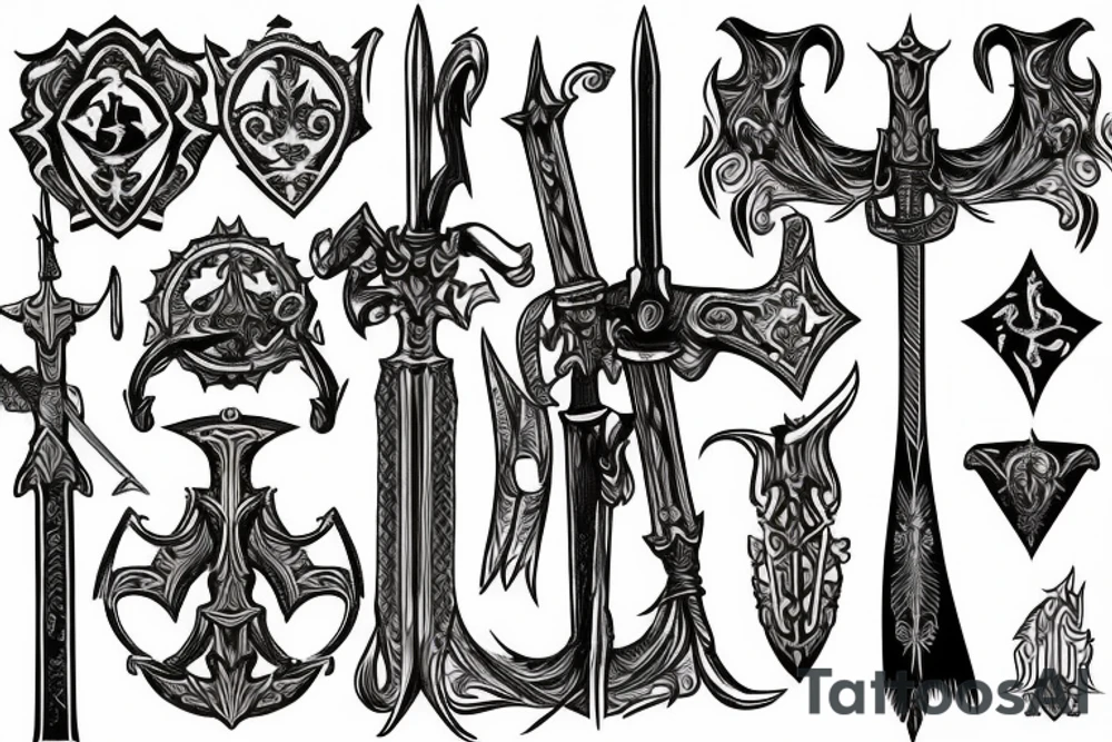 medival sword tattoo idea