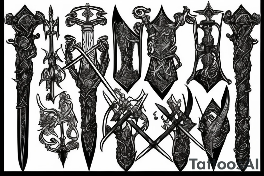 medival sword tattoo idea