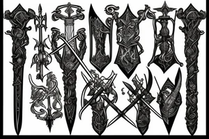 medival sword tattoo idea