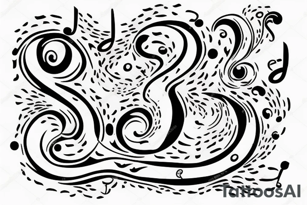 bass clef musical tattoo idea