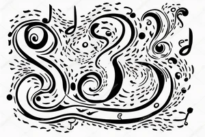 bass clef musical tattoo idea