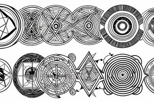 Astronaut, space, sacred geometry, music, wave form, lunar cycle, time, alone tattoo idea