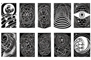 Astronaut, space, sacred geometry, music, wave form tattoo idea