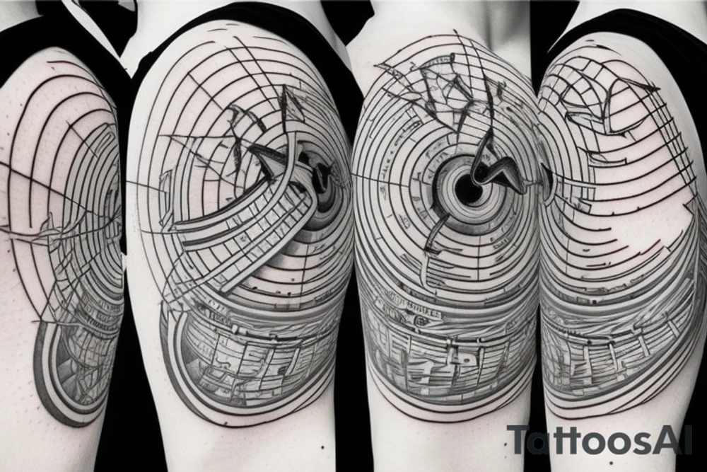 Astronaut, space, sacred geometry, music, wave form tattoo idea Astronaut, space, sacred geometry, music, wave form tattoo idea