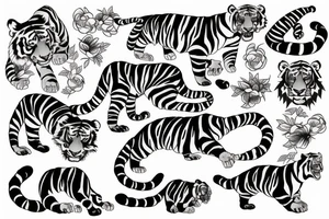 woman and tiger tattoo idea