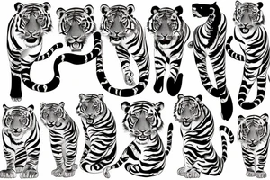 woman and tiger tattoo idea