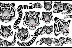 woman and tiger tattoo idea