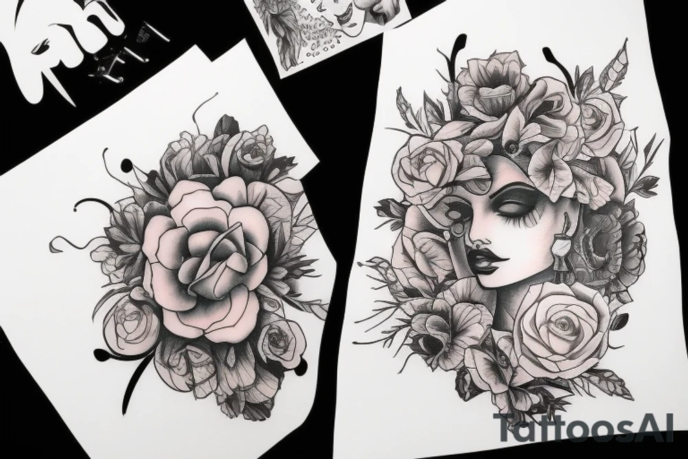 Beautiful woman tattoo idea