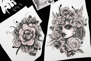 Beautiful woman tattoo idea